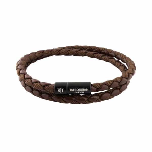 Tateossian Eco leather bracelet brown 2