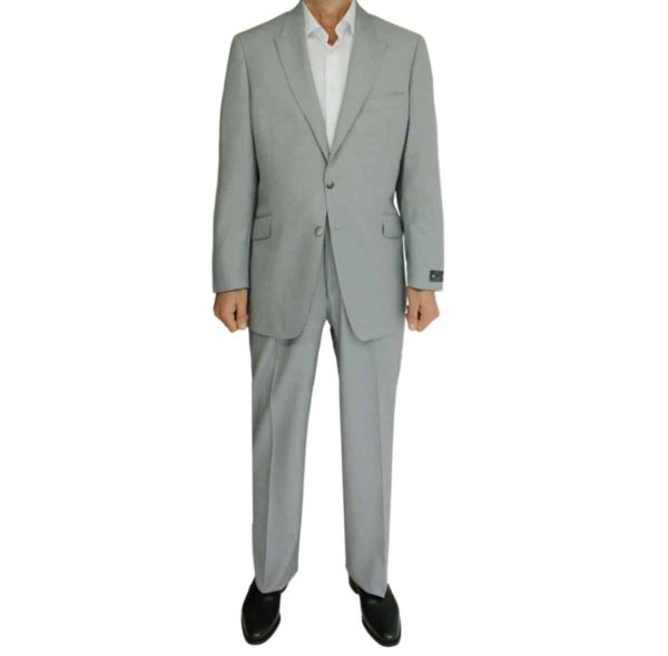 Warwicks grey herringbone suit front e1693651150584
