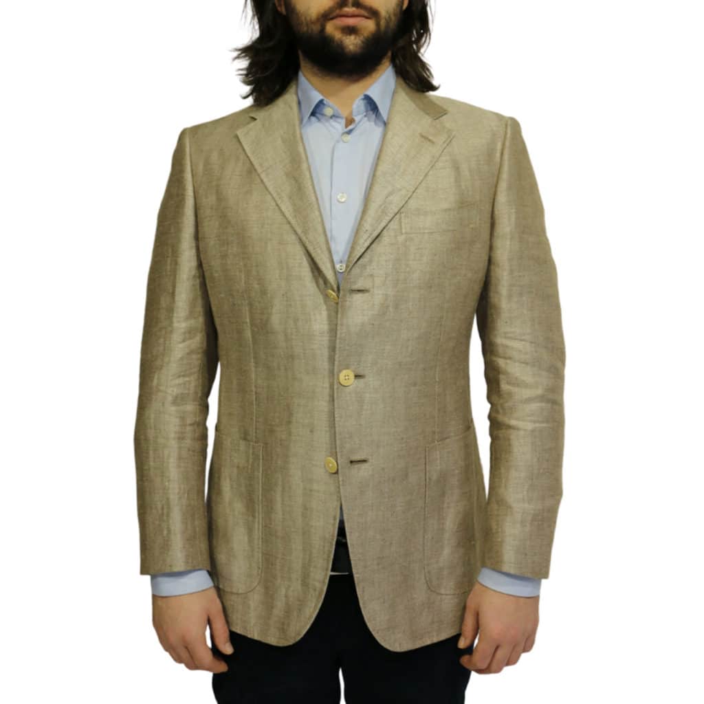Warwicks linen blazer jacket front