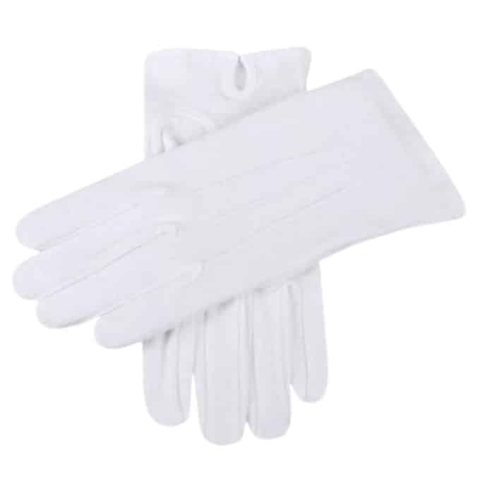White Cotton Men's Dress Gloves Menswear Online