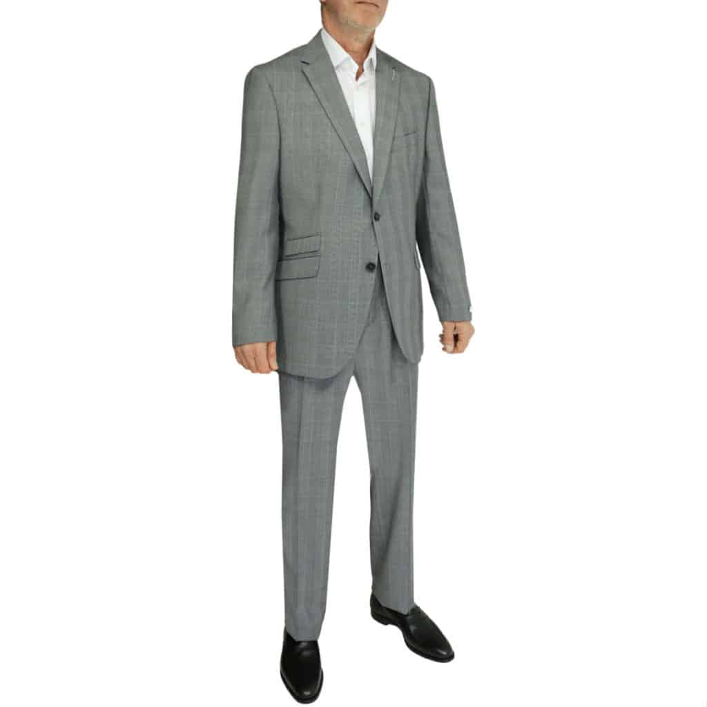 Without Prejudice grey check suit side