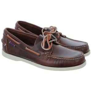 SEBAGO PORTLAND BROWN LEATHER BOAT 