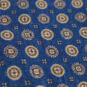 Amanda Christensen pocket square blue pattern close up
