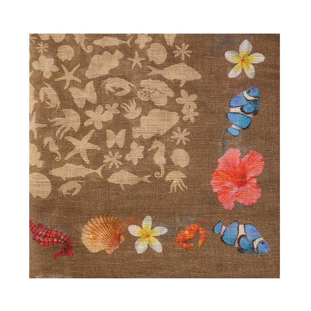 Amanda Christensen pocket square fish brown main rotated