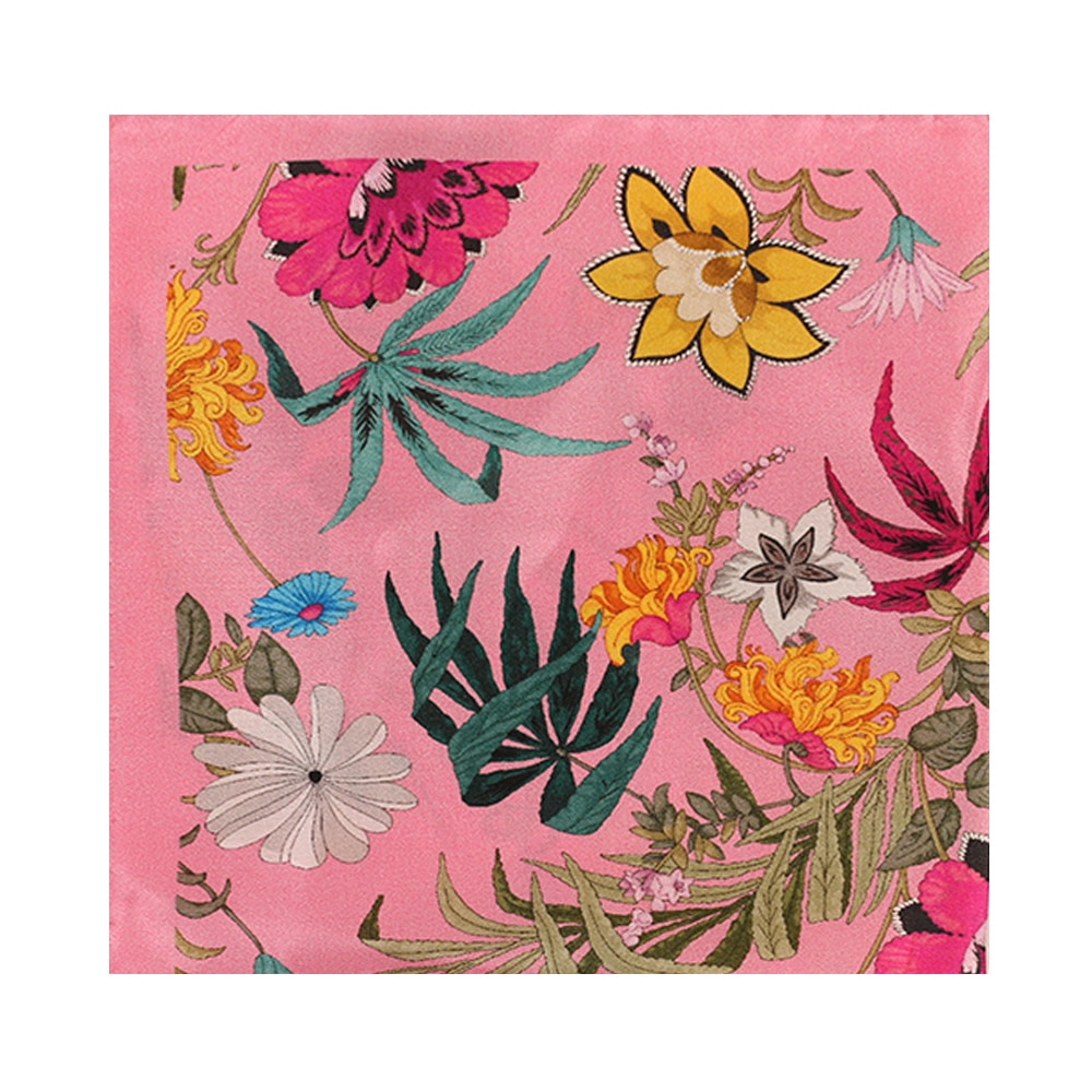 Amanda Christensen pocket square pink flower print main