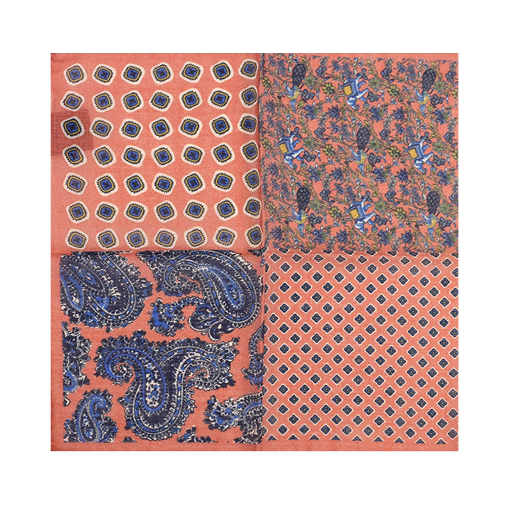 Amanda Christensen pocket square quarter mixed natural pink