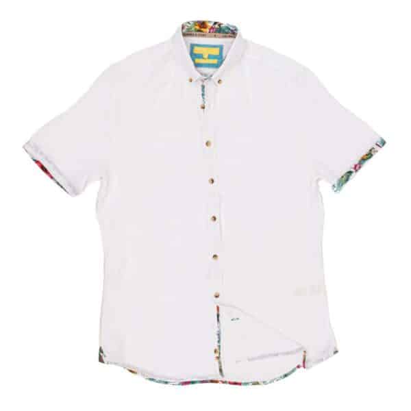 COLOURS SONS OXFORD SHORT SLEEVE SHIRT WHITE