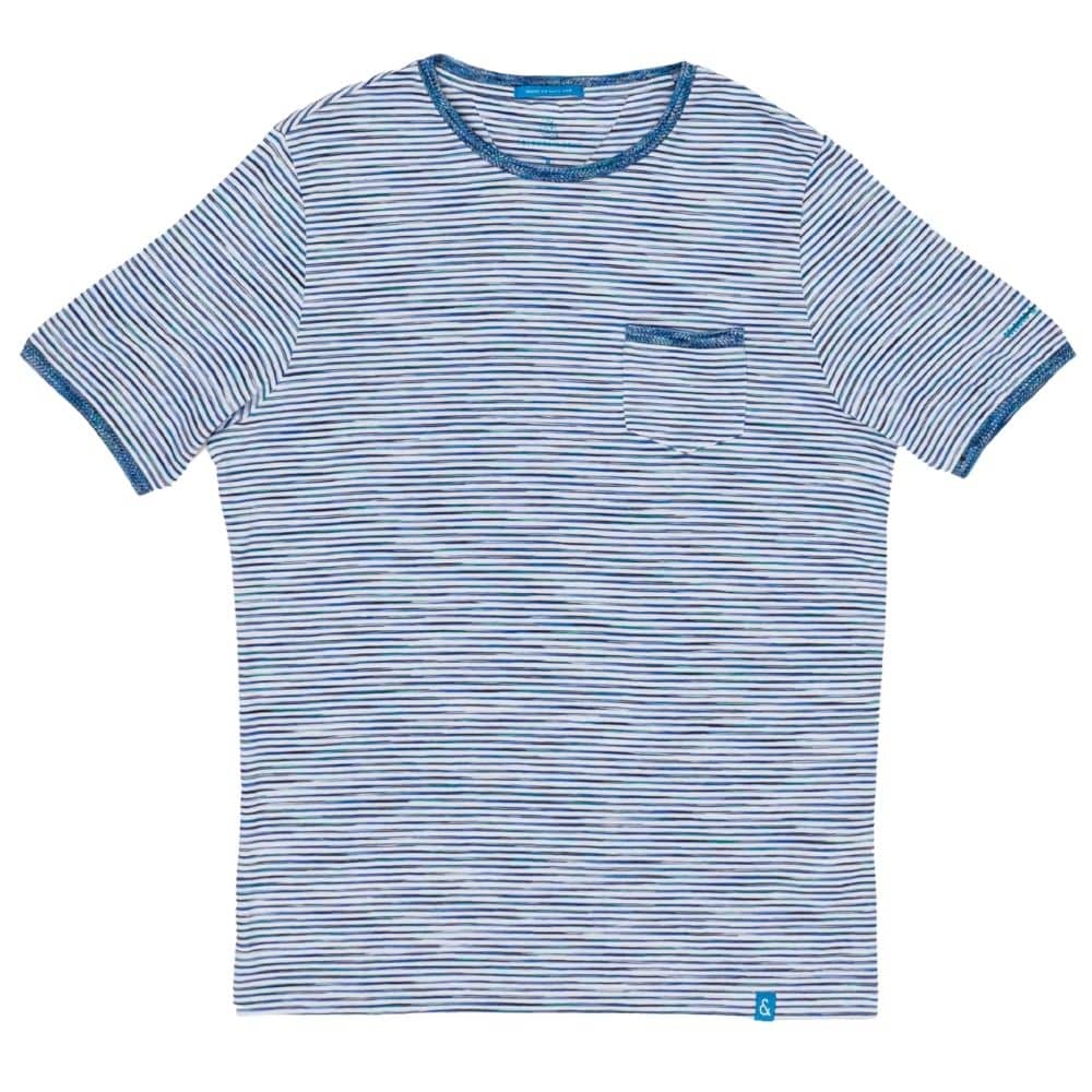 COLOURS SONS T SHIRT SPACE DYED BLUE