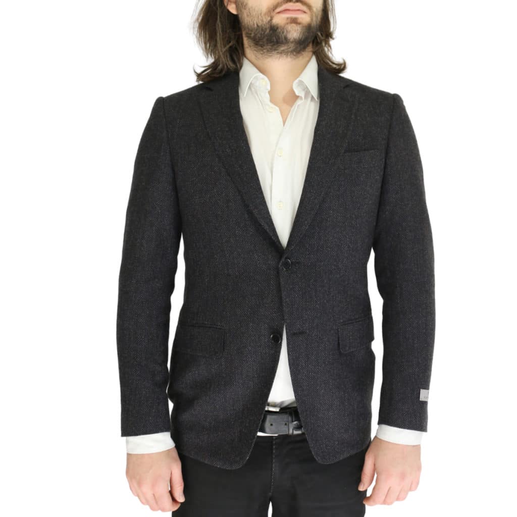 Canali charcoal textured jacket