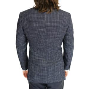 Canali jacket navy with silver dots back