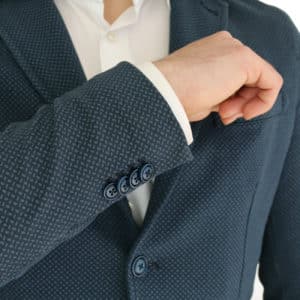 Circolo navy small pattern jersey jacket buttons