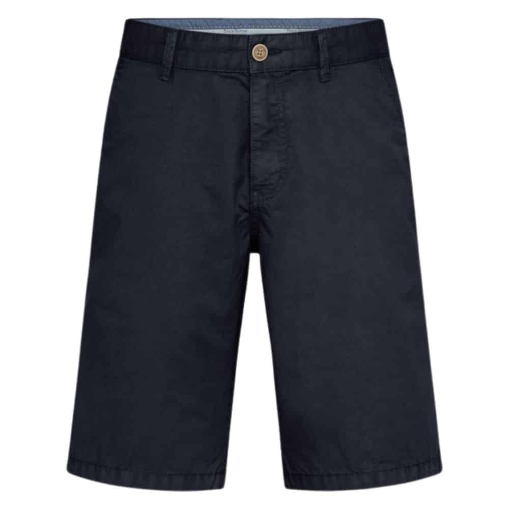 FYNCH HATTON Casual Fit Pure Cotton Shorts in Navy front