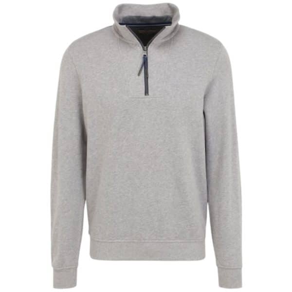 Fynch Hatton Casual Fit Organic Cotton Hoodie in grey front