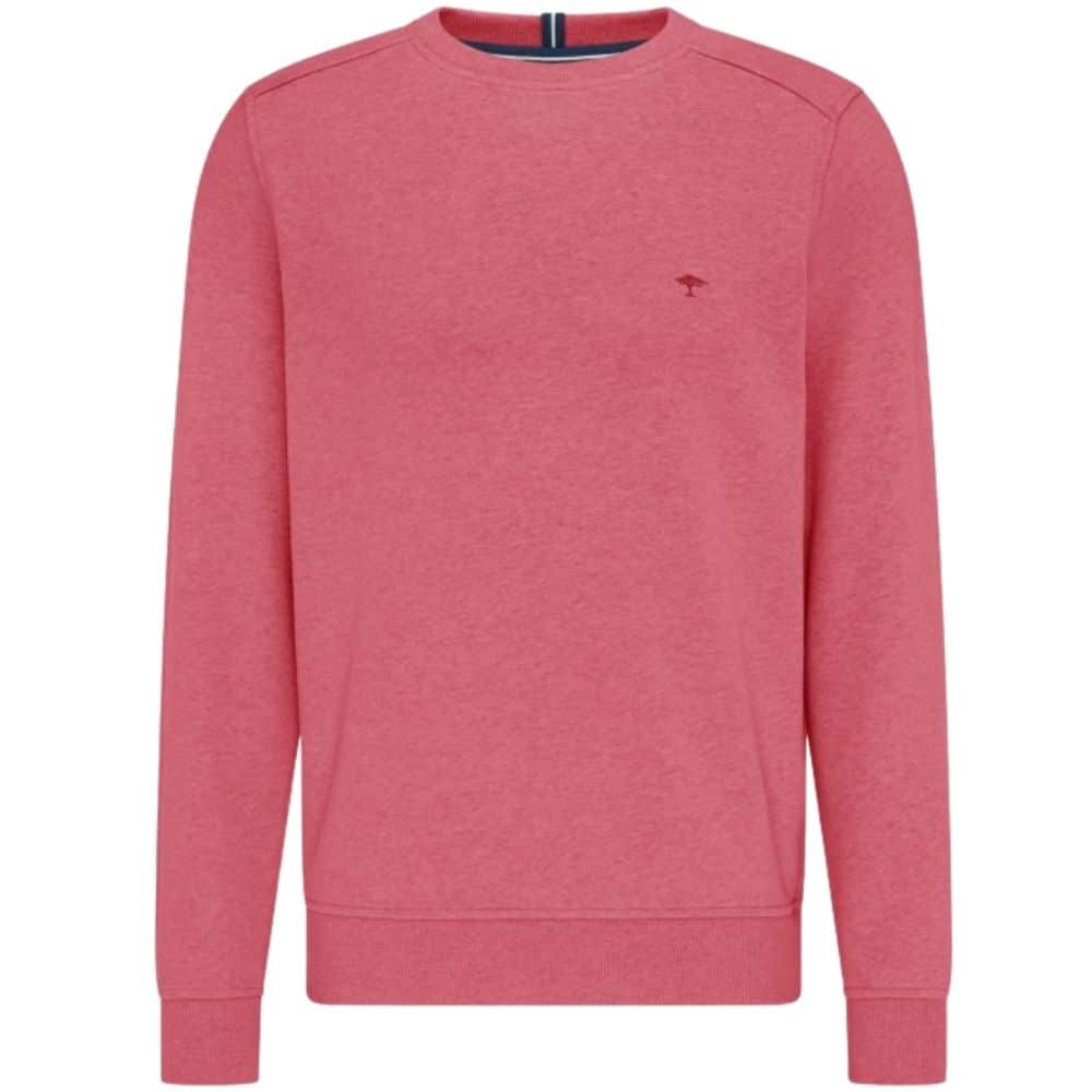 Fynch Hatton Casual Fit Organic Cotton Sweatshirt in Coral Front