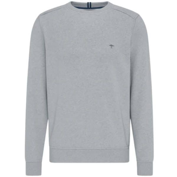 Fynch Hatton Casual Fit Organic Cotton Sweatshirt in grey front