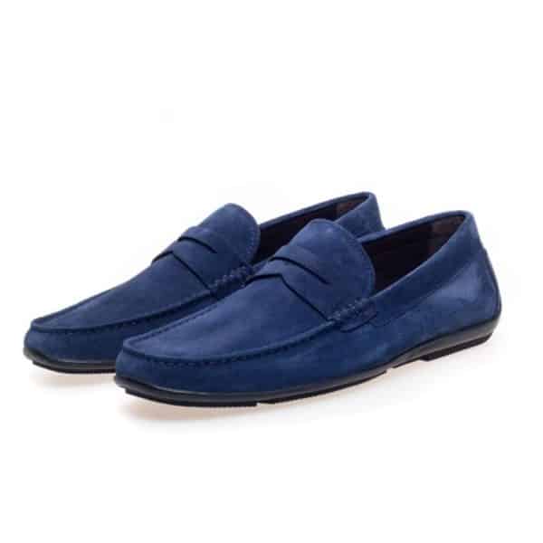 JOHN WHITE SORRENTO NAVY SUEDE DRIVING SHOES