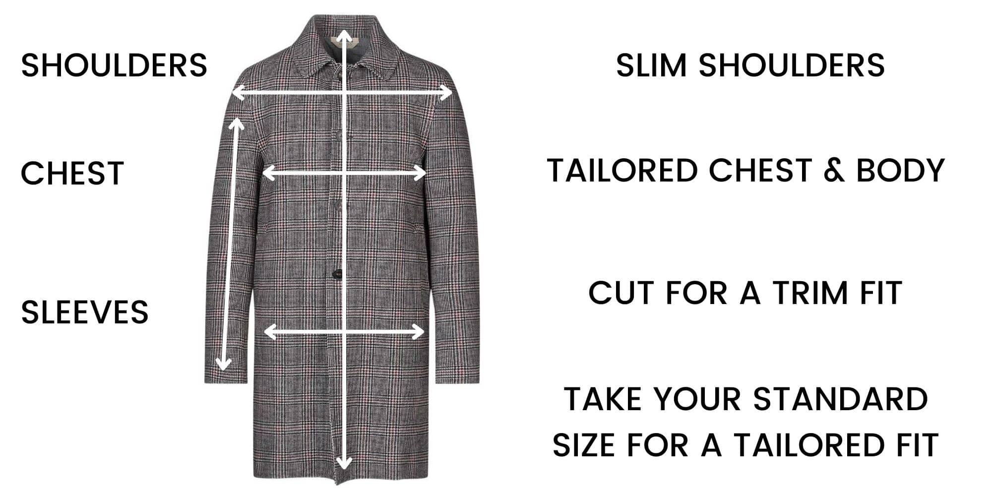 Circolo Overcoat Size Guide