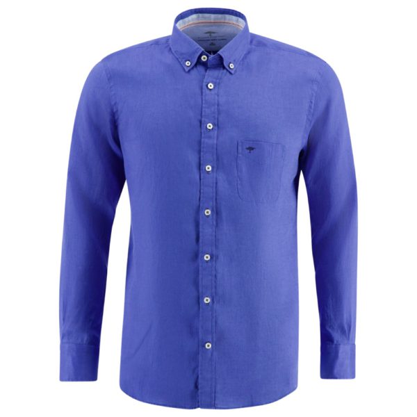 Fynch Hatton Blue LS Shirt Front