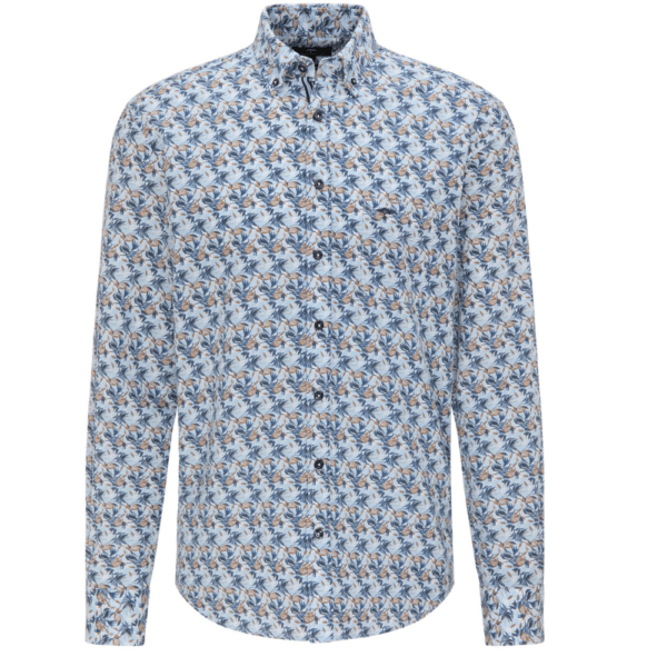 Fynch Hatton Casual Fit Tropical Print Shirt FRONT
