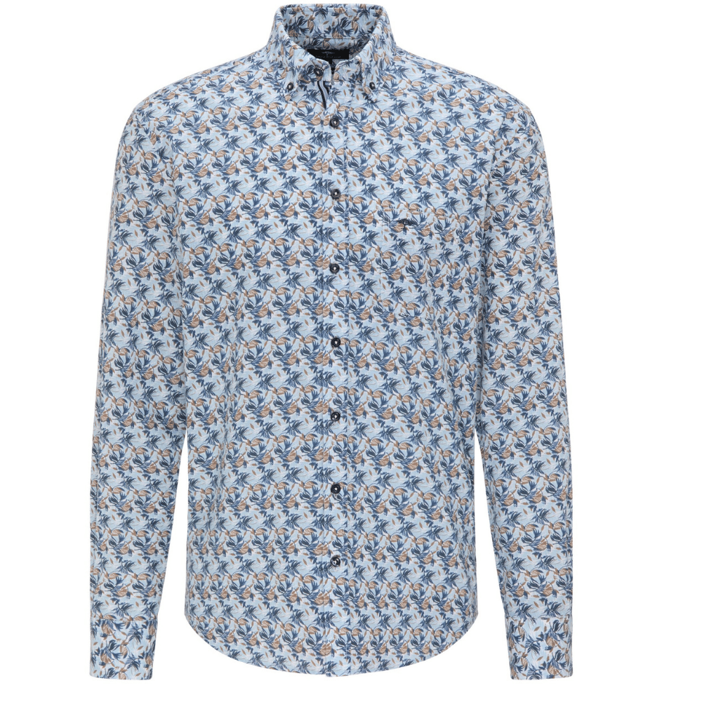 Fynch Hatton Casual Fit Tropical Print Shirt FRONT