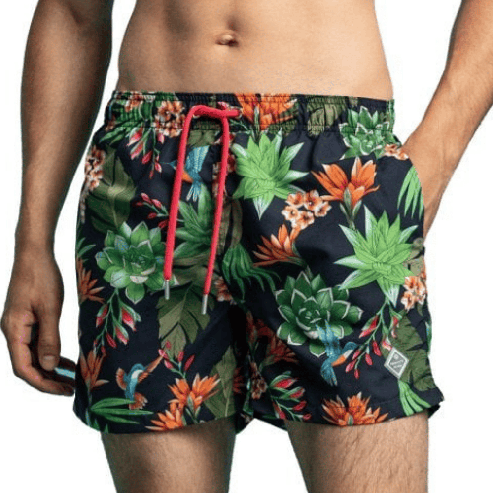 GANT Classic Fit Humming Garden Print Swim Shorts FRONT