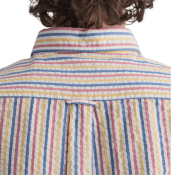 GANT Regular Fit Tech Prep™ Seersucker Multi Stripe Shirt rear