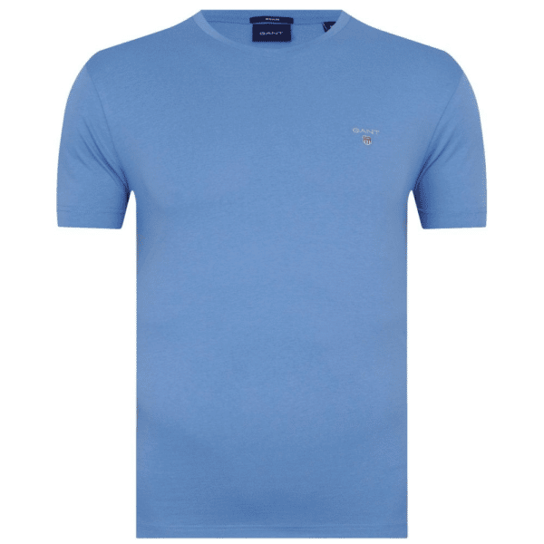 GANT SHORT SLEEVE T SHIRT IN PACIFIC BLUE front