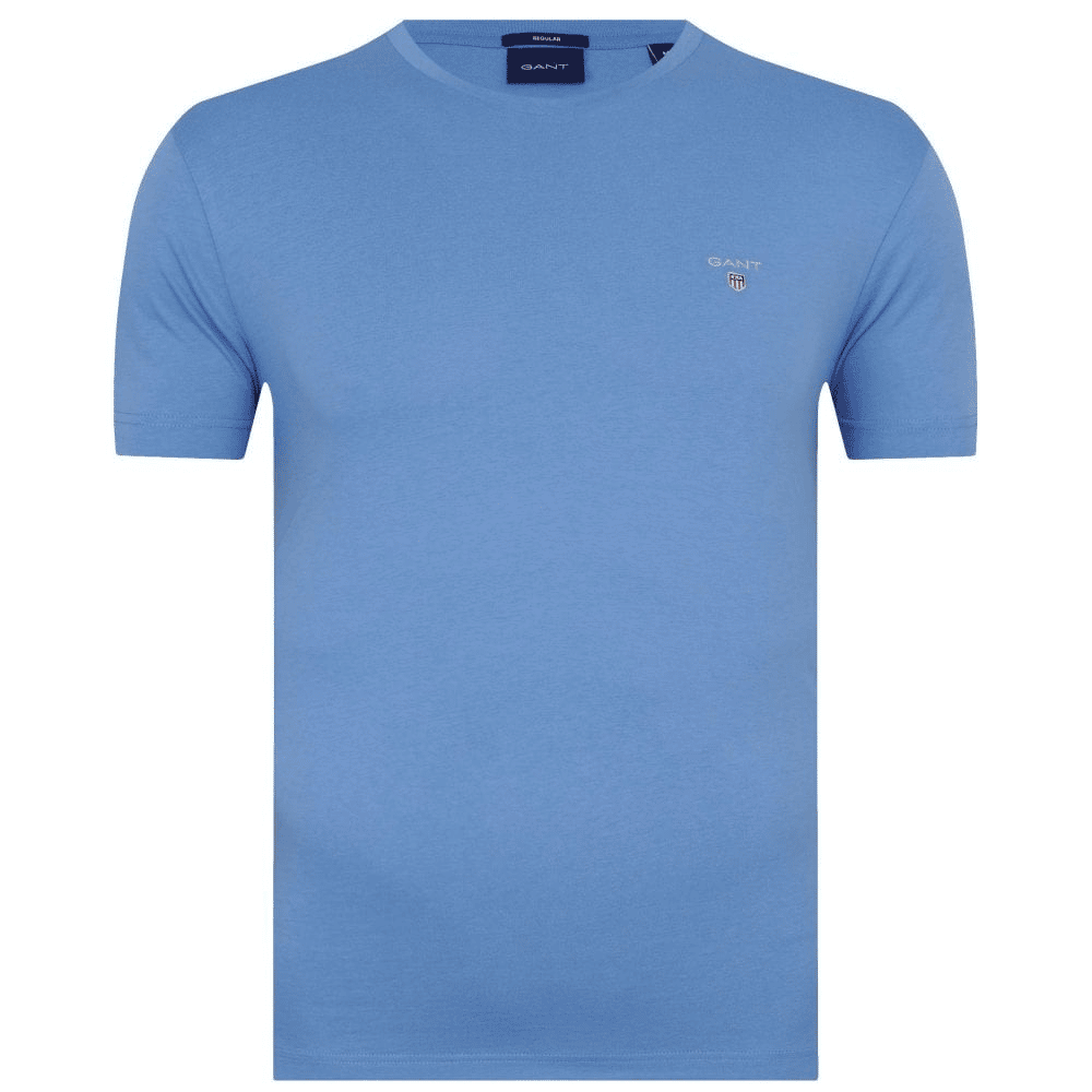 GANT SHORT SLEEVE T SHIRT IN PACIFIC BLUE front