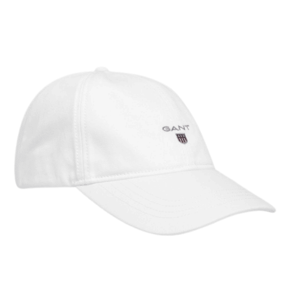 Gant cotton twill cap in white