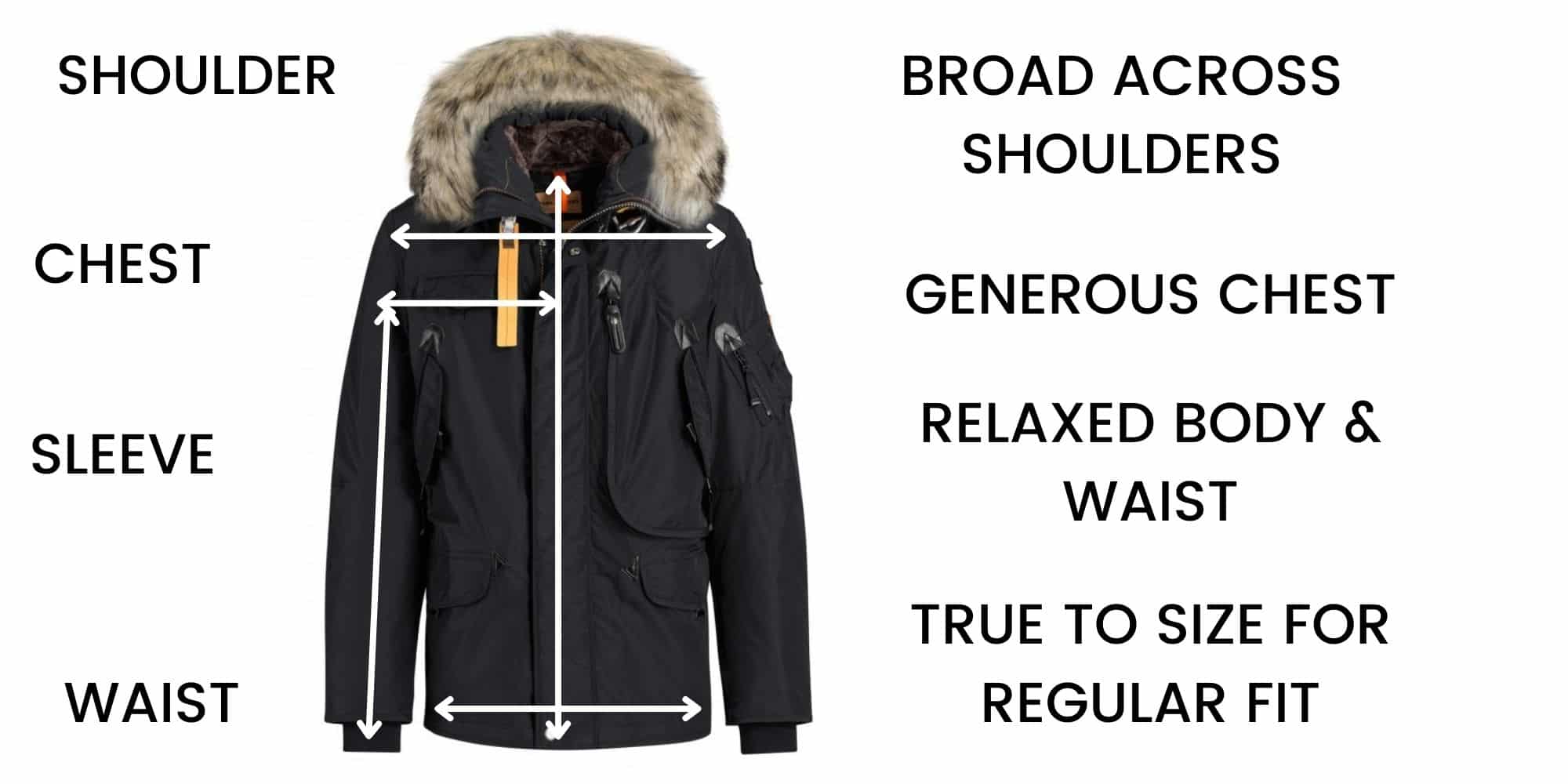 PARAJUMPERS RIGHT HAND BLACK PARKA 