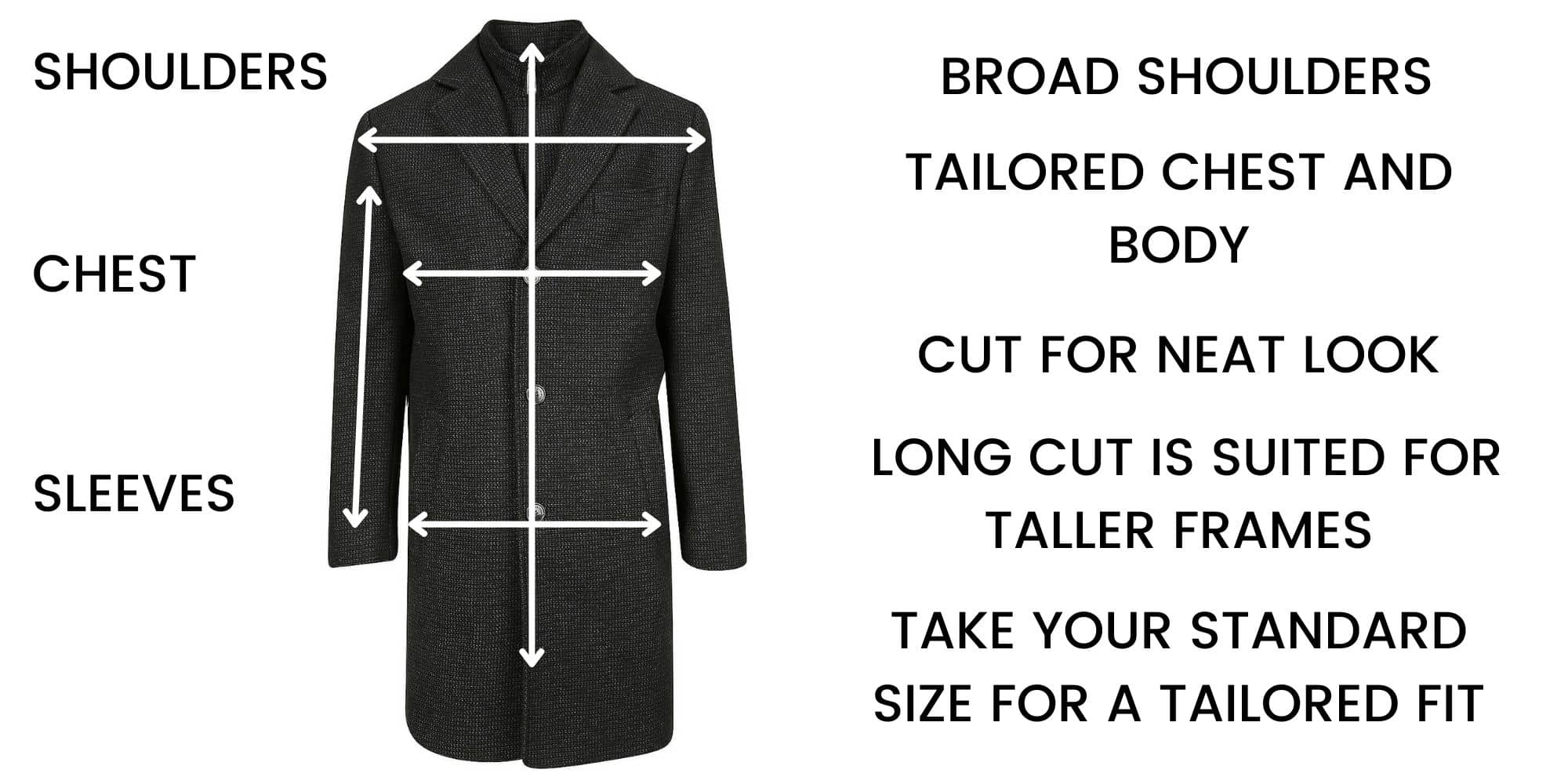 Roy Robson Overcoat Size Guide