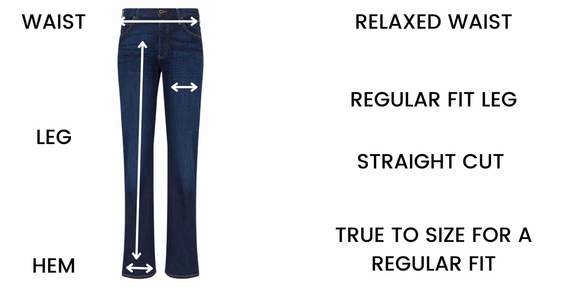 Emporio Armani Jeans J45 Regular Size Chart