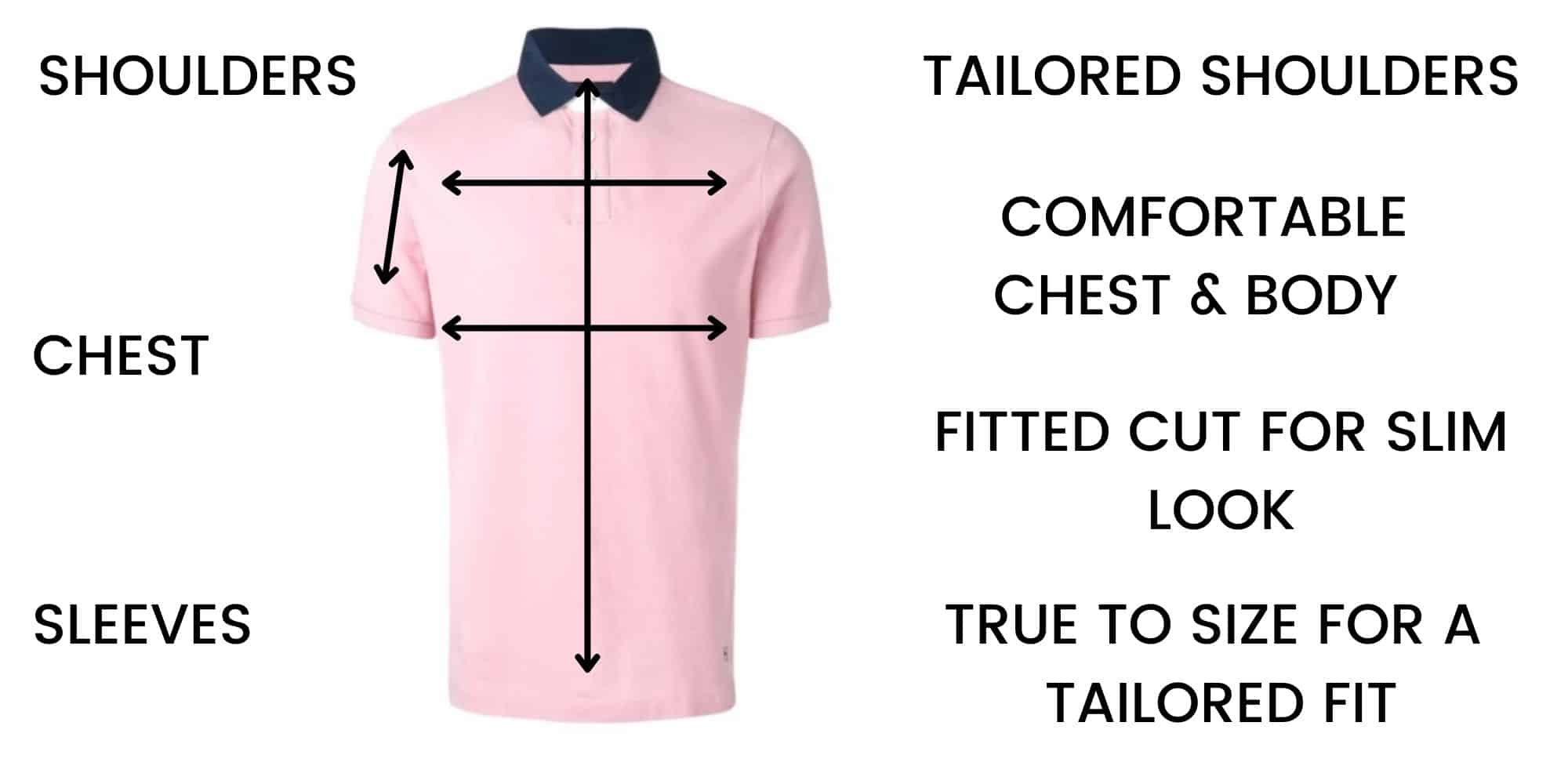 Hackett Polos/T shirts Size Guide