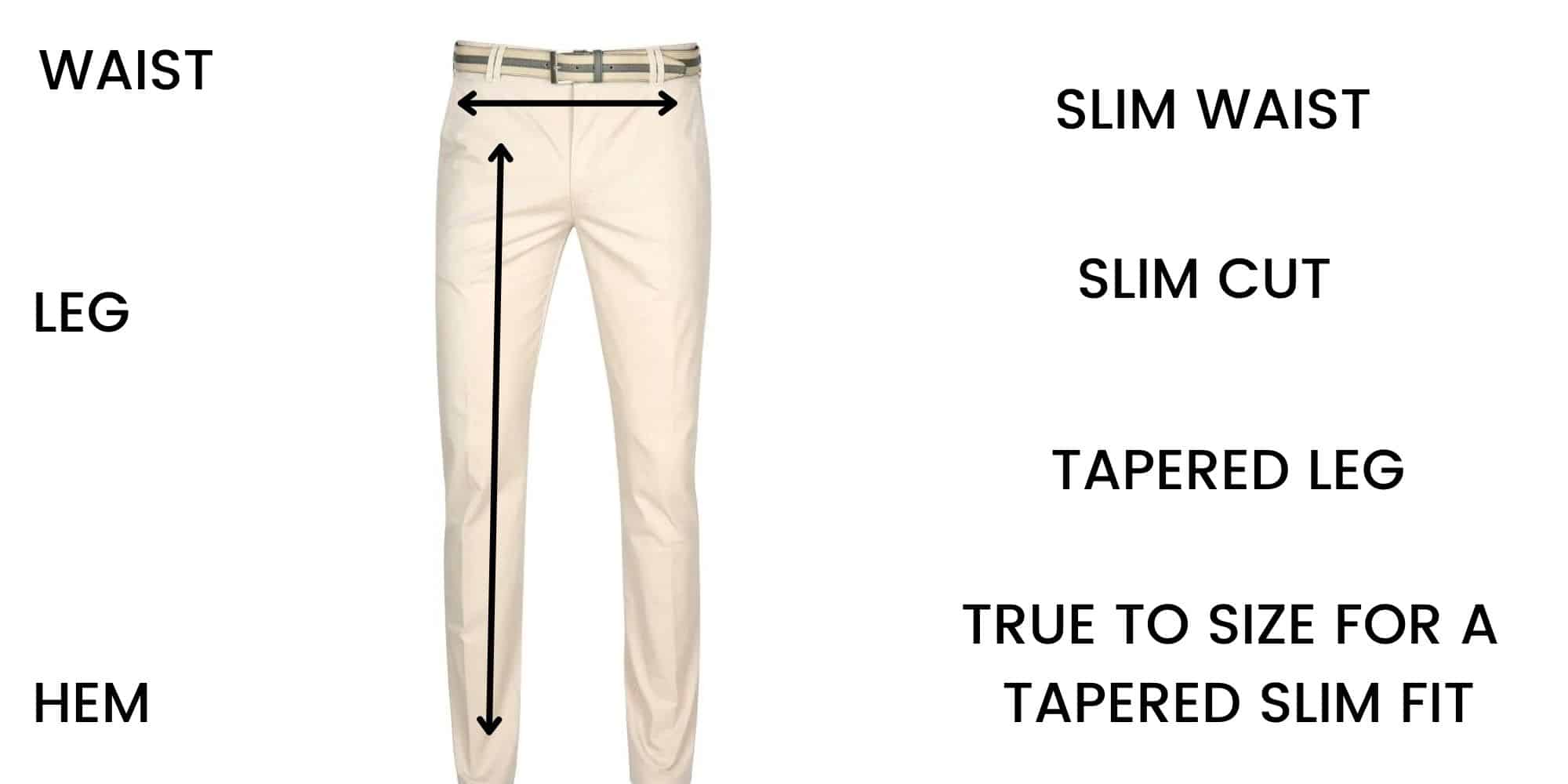 Meyer trousers Rio Size Chart