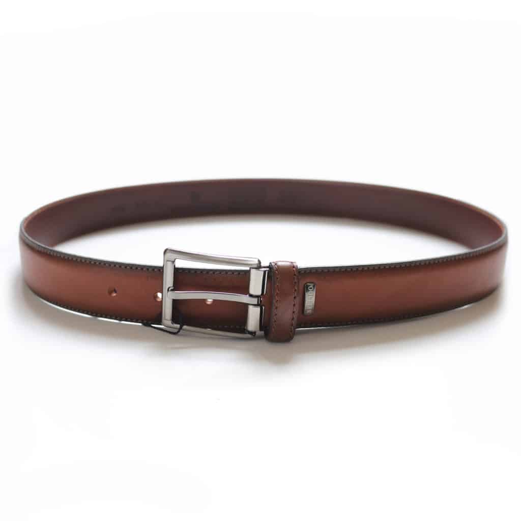 MIGUEL BELLIDO SMOOTH LEATHER TAN BELT