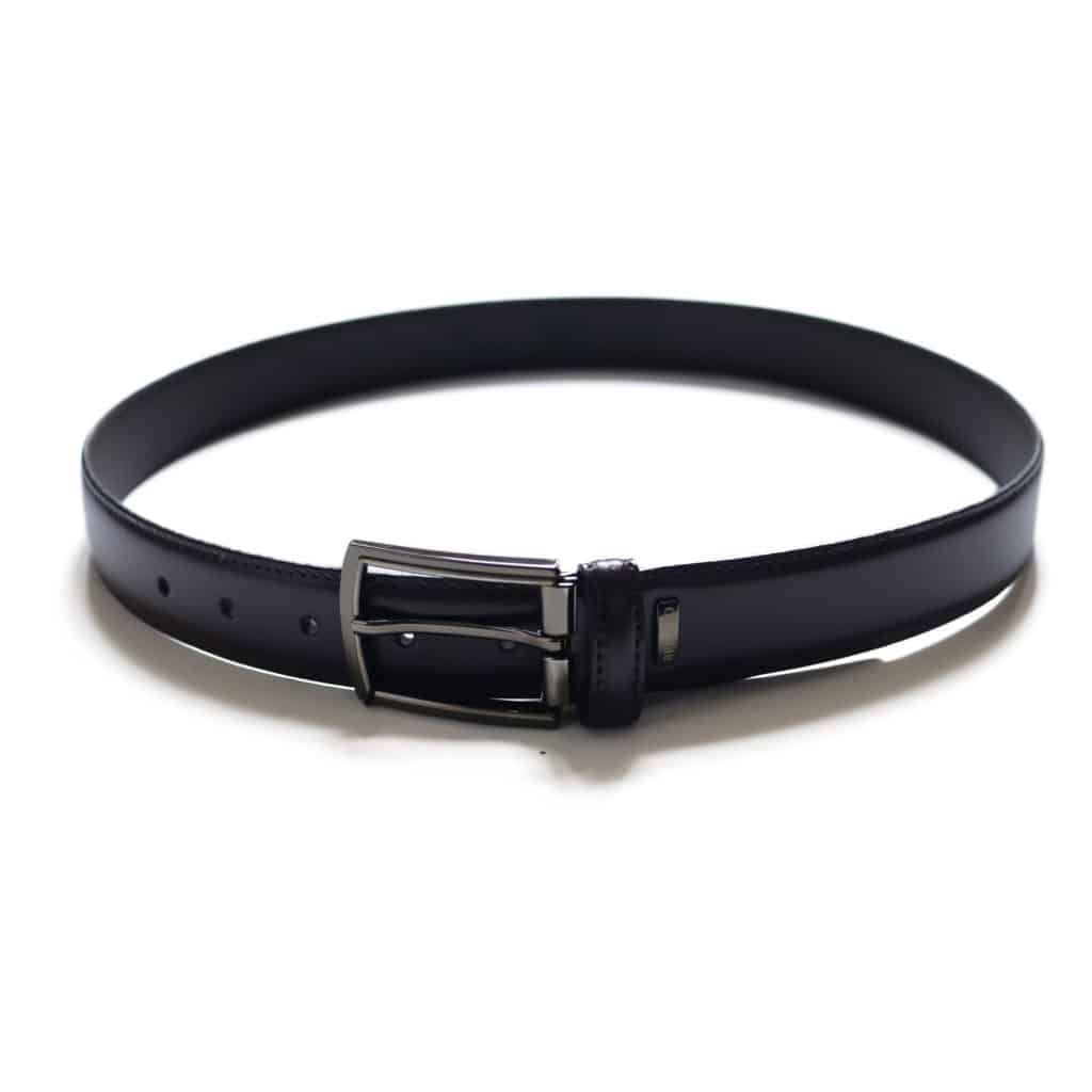 MIGUEL BELLIDO SMOOTH LEATHER navy BELT
