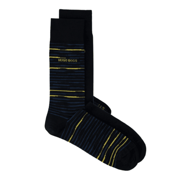 BOSS 2 sock black yellow pair