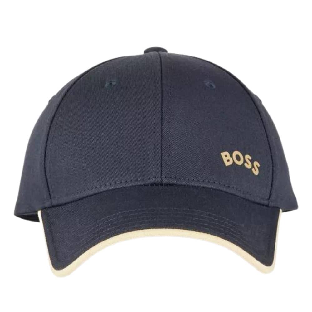 BOSS Navy Cap gold Logo Front