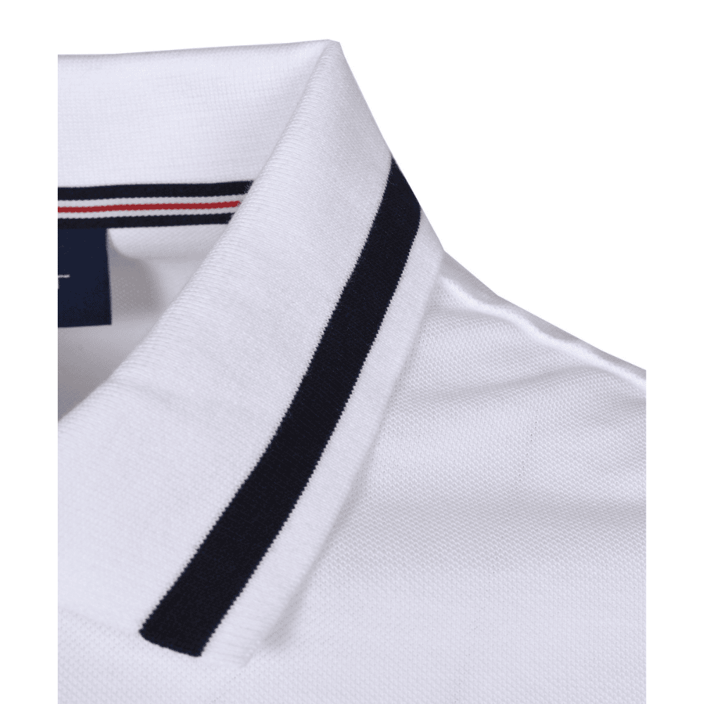 GANT White Retro Shield Piqué Polo Shirt | Menswear Online