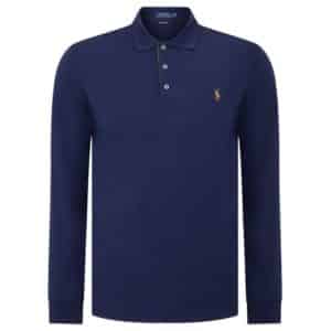 POLO RALPH LAUREN Navy Long Sleeve Polo Shirt