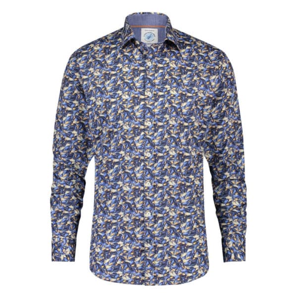 A FISH NAMED FRED MUSSELS PRINT NAVY SHIRT