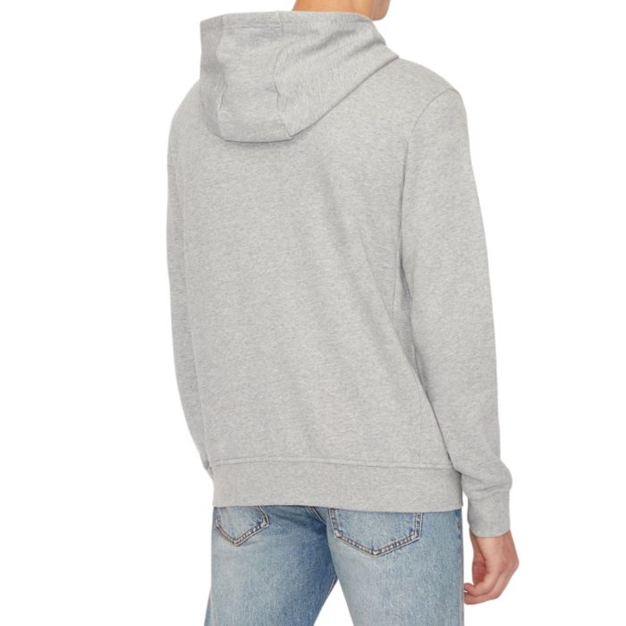 ARMANI EXCHANGE GREY ZIPPED HOODIE Menswear Online