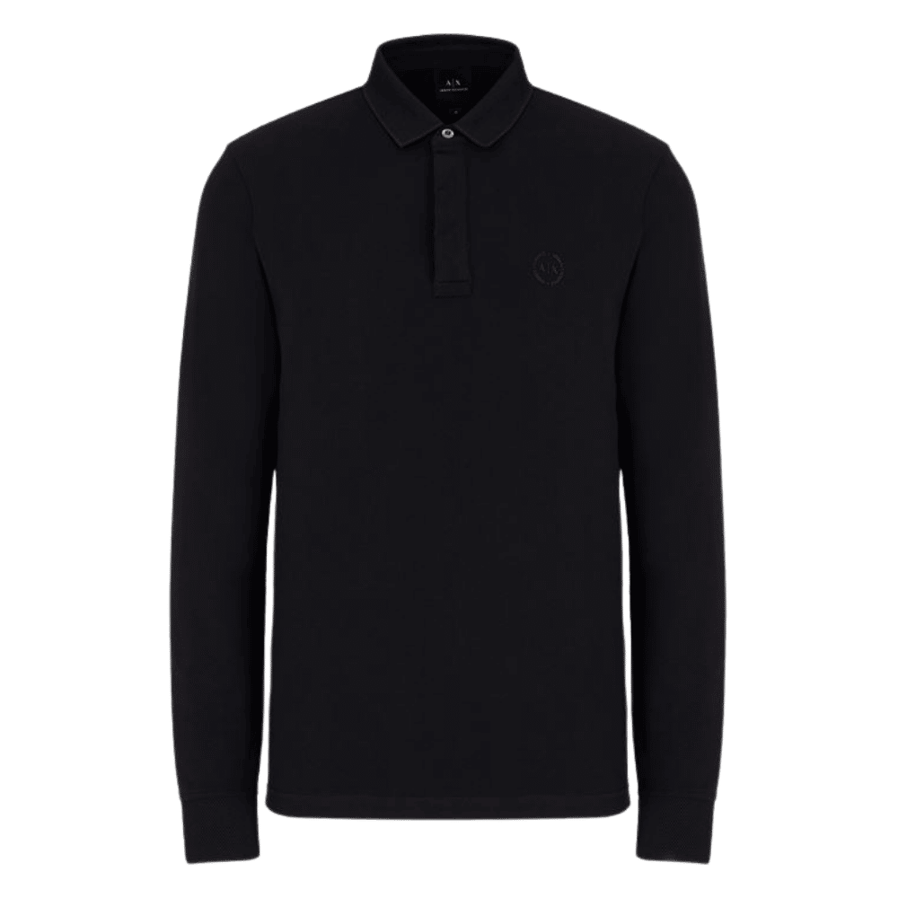 AX Navy LS Polo Front
