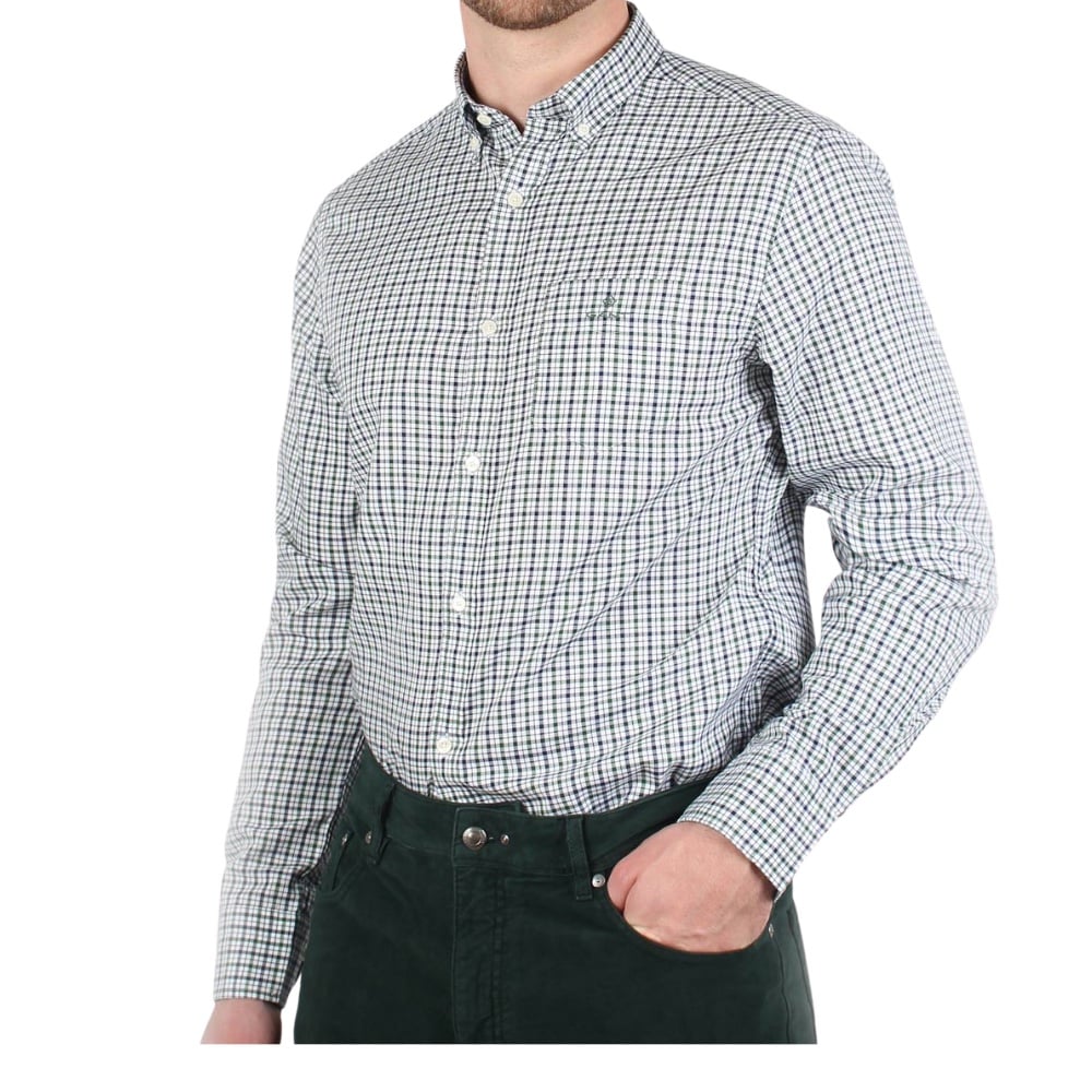 GANT Eden Green Tattersal Shirt Open