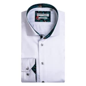 GIORDANO LIBERTY PRINT TROPICAL WHITE SHIRT