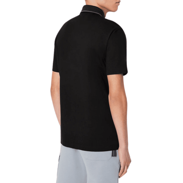 AX Black Tonal Polo Shirt Rear