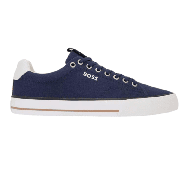 BOSS Aiden Blue Trainers Side