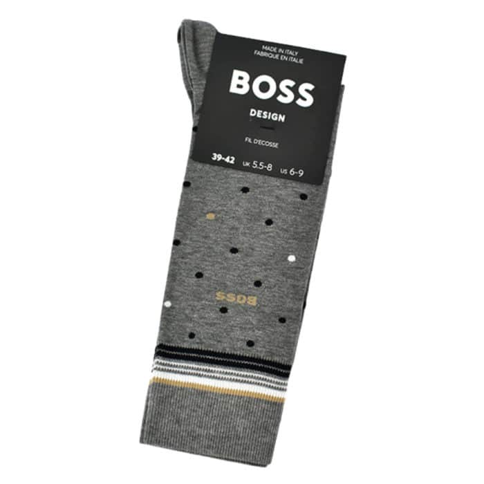 BOSS Design Grey Socks With Dot Pattern Menswear Online