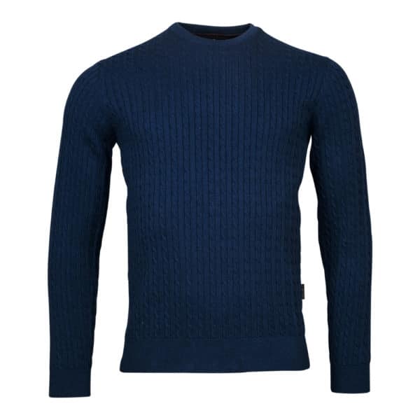 Baileys Cable Knit Navy Jumper