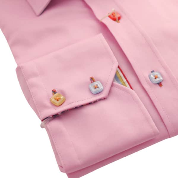 Claudio Lugli Multi Stripe Coller Pink Shirt 2